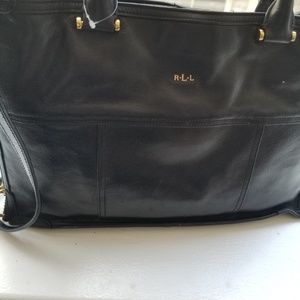 Ralph Lauren Black Leather Satchel